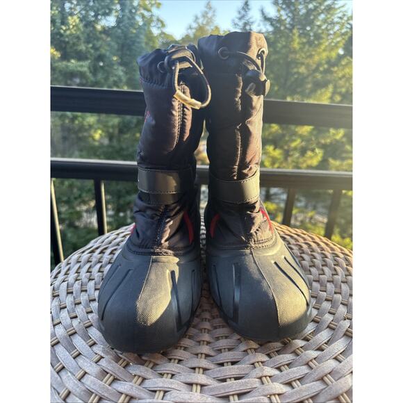 Sorel Womens Snow Boots Size 6 Red & Black With Insulated inserts, Slip On 01831 - Picture 4 of 16